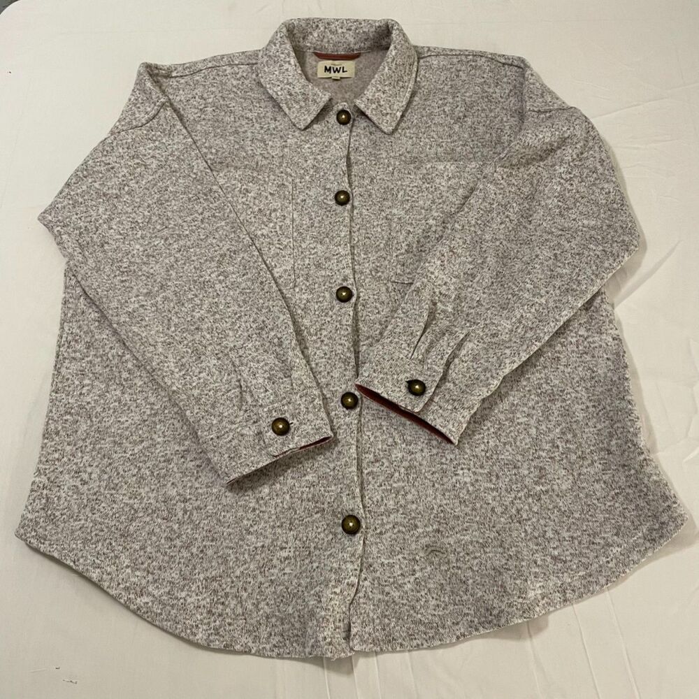 Madewell MWL (Re)sourced Sweater Fleece Shirt-Jacket - XXL